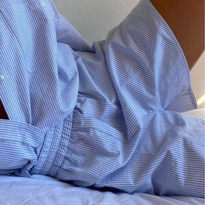 Djerf Avenue Breezy Short Blue Stripe in Size Small